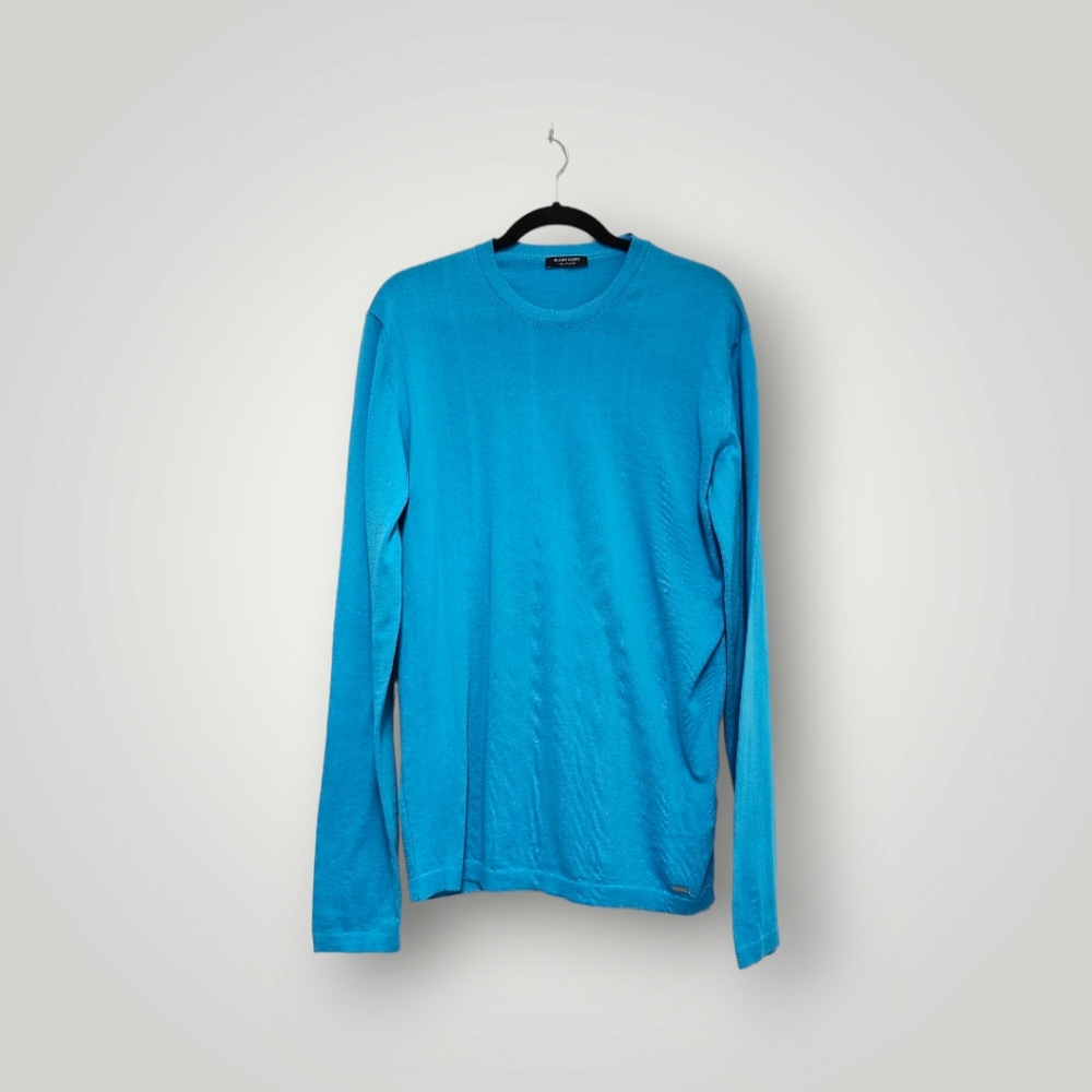 MARCIANO Sweater Mens XL Blue Crewneck Pullover Long‎ Sleeves New